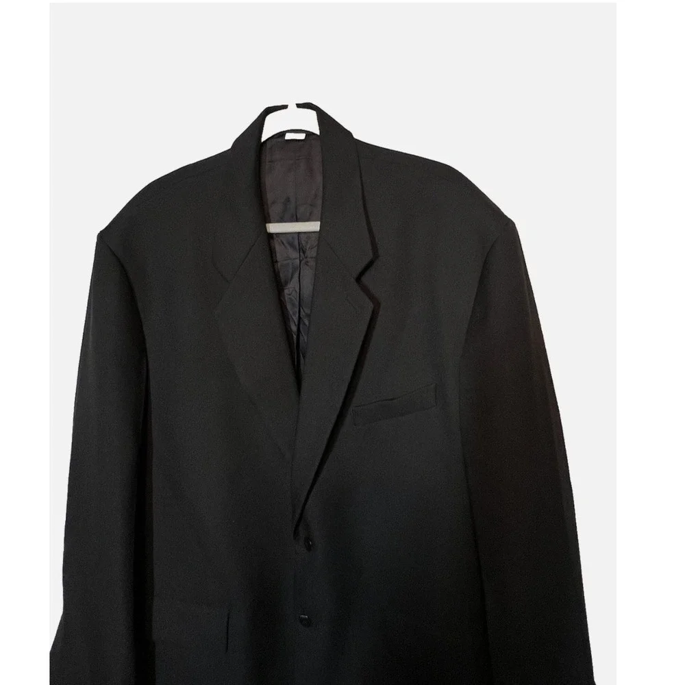 ANDOM IDENTITIES Mens Black Blazer Jacket Polyester Formal Business Size 50‎